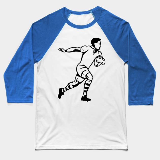 rugby style Baseball T-Shirt by baikteman